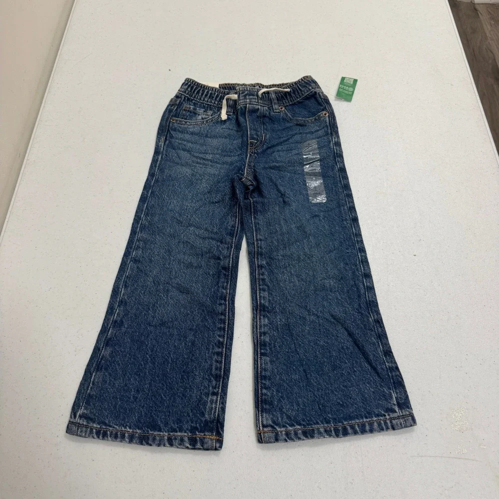 Baby GAP Stride Relaxed Wide Leg Jeans Medium Wash Blue 4 Years NWT